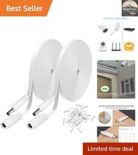 Indoor/Outdoor 10ft DC Power Extension Cable for CCTV - 2 Packs, Lightweight picture