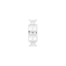 Leviton 41087-QWP Duplex Insert 4-Port 1-Gang Plastic Flush Mount Type 106 White picture