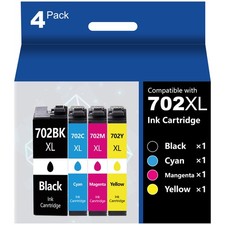 4PK 702XL T702XL Ink Cartridges for Epson WorkForce Pro WF-3720 WF-3730 WF-3733 picture