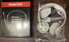 Vonztek BT782 BT786 Wireless Headset Taupe With Noise Cancelling Microphone picture