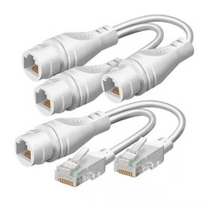 POE Splitter RJ45 2-in-1 Network Cabling Connector For Security Camera Install M picture