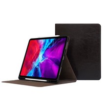 iPad Air 11 (M4) Case - 2026 - Dark Brown Genuine Leather - Pencil Holder picture