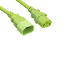 Lot 10pc Red/Blue/Green Color-Coded Extension Power Cord C13/C14 18AWG 10A 250V picture