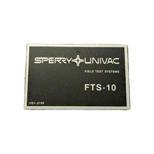 Vintage Univac Sperry Rand Series Metal Nameplate FTS-10 – Computer History NOS picture