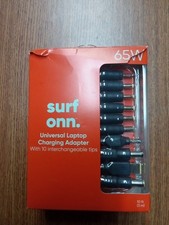Surf Onn 65W Universal Laptop Charging ADAPTER 10 Interchangeable Tips open box picture