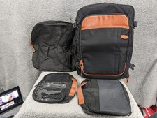 Bagsure Travel Backpack, Black-brown, 4 Packing Cubes, Carry On Size 18x13