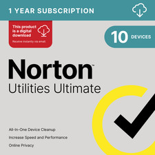 Norton Utilities Ultimate | 10 Devices | Digital Download Code Sent by Email picture