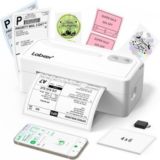 Bluetooth Thermal Shipping Label Printer, Wireless 4X6 Printer White picture