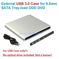 USB 3.0 2.0 SATA 9.5mm Super Slim Drive ODD HDD External Case Enclosure Caddy picture