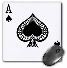 3dRose Ace of Spades playing card - Black spade suit - Gifts for cards game play picture