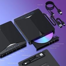 7 IN1 BD Burner External Drive Blue Ray Burner BD-RW BD DVD RW Disc Writer E4 picture