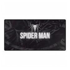 Marvel Spider-Man White Logo Symbol Black Background Mouse Pad Desk Mats picture