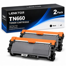 TN660 2PK 2BK Toner Cartridge Fit DCP-L2520DW DCP-L2540DW DCP-L2560DW HL-L2360DW picture