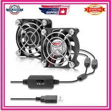 Wathai 2PCS 50mm 5V Mini Box USB Computer Fan with 3 Speed Control 5010 picture