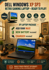 Dell Windows XP Retro Laptop - Custom Legacy PC Gaming Build | With New Battery picture