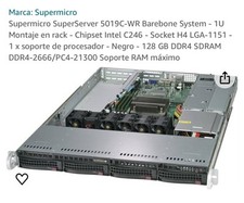 SuperMicro SYS-5019C-M 1U 350W Server (X11SCM-F, 813MFTQC-350CB) picture