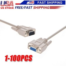 DB9 RS232 Male to Female Serial Port Extension Cable Cord3ft/5ft/10ft/16.4ft Lot picture
