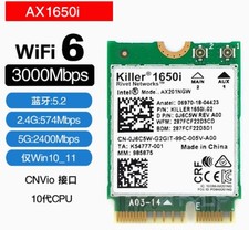 Killer AX1650i WLAN WIFI 6 Bluetooth 5.2 3000Mbps Win10/11 picture