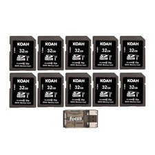 Koah Ultimate 32GB SDHC Memory Card Class10 U3 V30 (10-Pack) with Card Reader picture