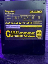 Used Segotep GP1350G 1250W 80+ GOLD Full Modular PC Power Supply PSU + AC Cord picture