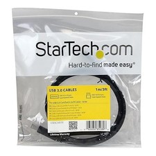 NEW StarTech.com 1m Certified SuperSpeed USB 3.0 A to B Cable - M/M picture
