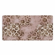 31.5x15.7 Inch Pink Gold Leopard Print Large Mouse Pad Desk Mat picture
