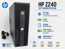 HP Z240 SFF Desktop i7-7700 16GB 256GB SSD GTX 1050 Ti Win 11 Pro A picture