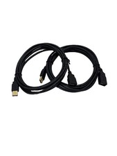 2 pcs. Monoprice USB Extension Cable USB-A Male To USB-A Female 2.0 Gold Plated picture