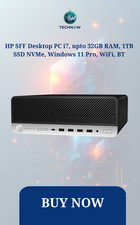 HP SFF Desktop PC i7, upto 32GB RAM, 1TB SSD NVMe, Windows 10/11 Pro, WiFi, BT picture