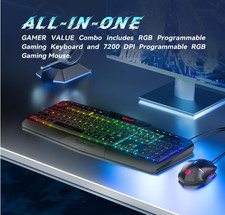 Redragon S101-3 PRO Gaming Keyboard and Mouse, RGB Backlit Programmable Keyboard picture