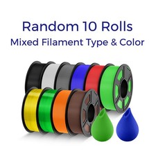 Random 10Rolls Mixed Type & Color JAYO 3D Filament PLA/PETG/ABS 1.1KG/1KG/0.5KG picture