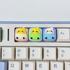 Bird Party Keycaps, 3 in 1 Cute Parrot Artisan keycap set - mechanical keyboard picture