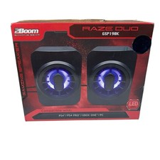 2Boom Raze Duo LED Wired USB Stereo Gaming Speakers LED Color Changing GSP190K picture