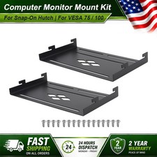 2pcs Adjustable Monitor Mounts w/ 4mm Screws for Snap-On Hutch VESA 75/100 picture