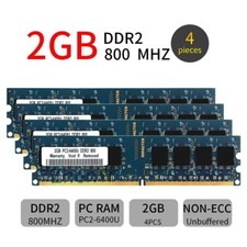 8GB Kit 4x 2GB 1GB DDR2 PC2-6400U 800MHz 240Pin Desktop RAM Blue DIMM Memory LOT picture