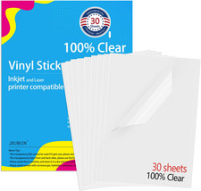 Premium Printable Vinyl Sticker Paper for Inkjet & Laser Printer, 100% picture