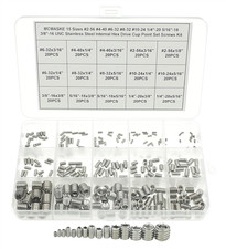 300PCS Stainless Steel Hex Drive Cup Point Set Screws Assortment Kit picture