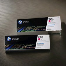 HP 201A Toner Cartridge Magenta 2 PACK LOT LaserJet - Set New In Sealed Boxes picture