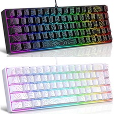 Snpurdiri 65% Gaming Keyboard Membrane RGB Backlit 68 Key Ergonomic Mini Compact picture