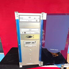 Cooler Master ATCS Tower Desktop PC Silver/Blue w/ Optical Drive & Card Reader picture