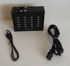 A-210P 20-Port USB Splitter 2.0 USB HUB 100-240V-50-60Hz With Power Cord & Cable picture
