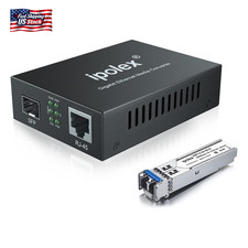 Ipolex Gigabit Single-Mode LC Fiber to Ethernet Media Converter with SFP LX Modu picture