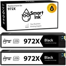 [2 PACK] Smart Ink Compatible HP 972X Ink Cartridge Replacement - Black *SEALED* picture