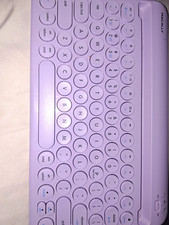 Macally Bluetooth Compact Portable Keyboard BTTAKKEYBATPU Purple QWERTY picture