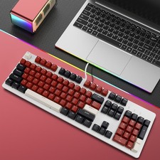 104-Key Wired-Mechanical Linear Switch Gaming Keyboard Blue Switch Customizable picture