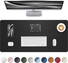 Leather Desk Pad Protector,Desk Mat,Large Mouse Pad, Non-Slip Desk Pad picture