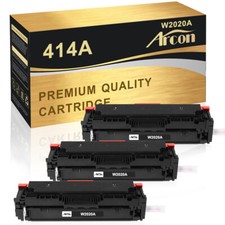 3PK BK Toner Compatible With HP 414A W2020A LaserJet M454dw MFP M479fdw No Chip picture