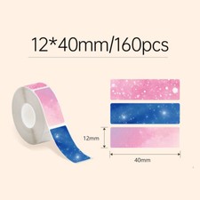 1 Roll Colored Self-Adhesive Thermal Label 12x40mm Printer Paper  for D30 P11 Q1 picture
