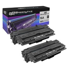 2pk Reman For Hewlett Packard Q7516A 16A Black LaserJet 5200 5200dtn 5200tn picture