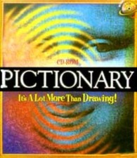 Hasbro's Pictionary PC CD draw correct word phrases drawing computer board game picture